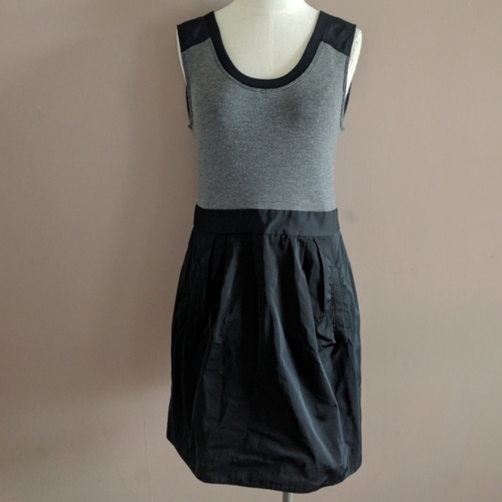 Theory Sz 8 Dristi Combo Dress Wool Blend Mini